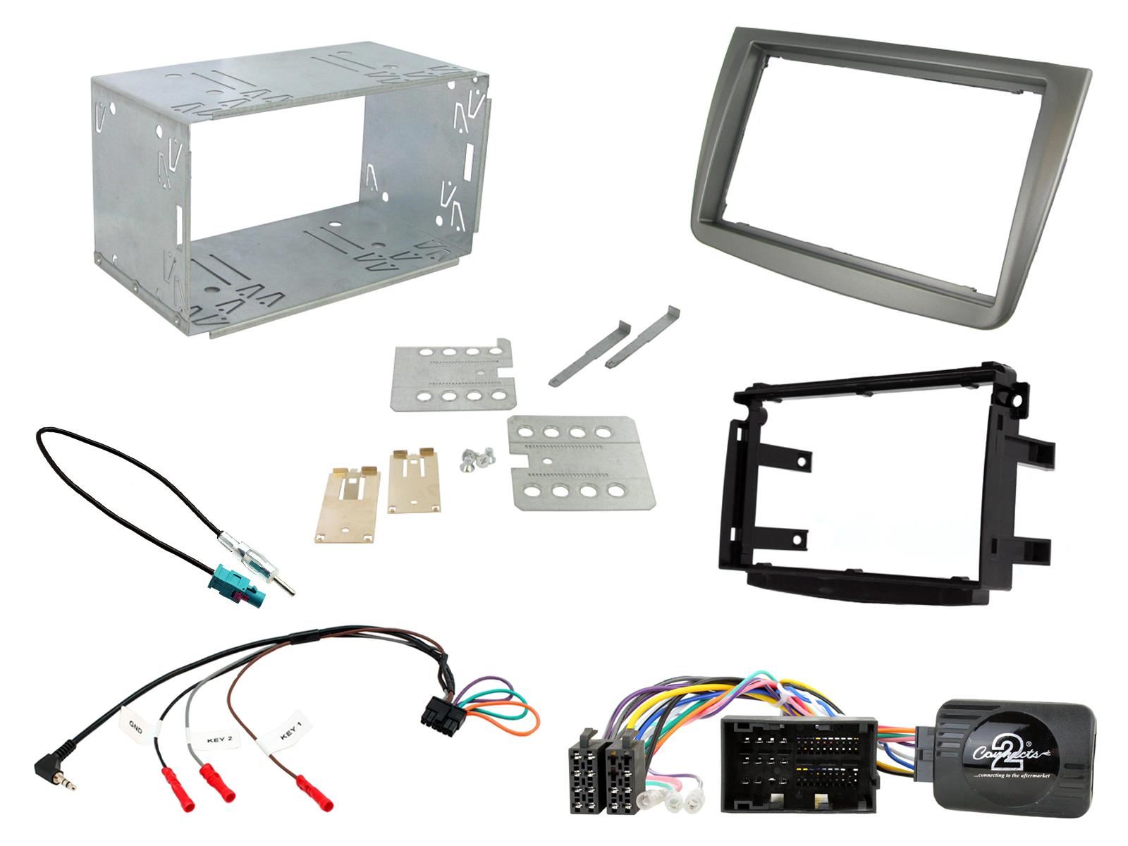 Grundig 6.8" Apple Android Double Din Stereo Fitting Kit + Steering Wheel Stalk Controls to fit Alfa Romeo Mito 2014-2018