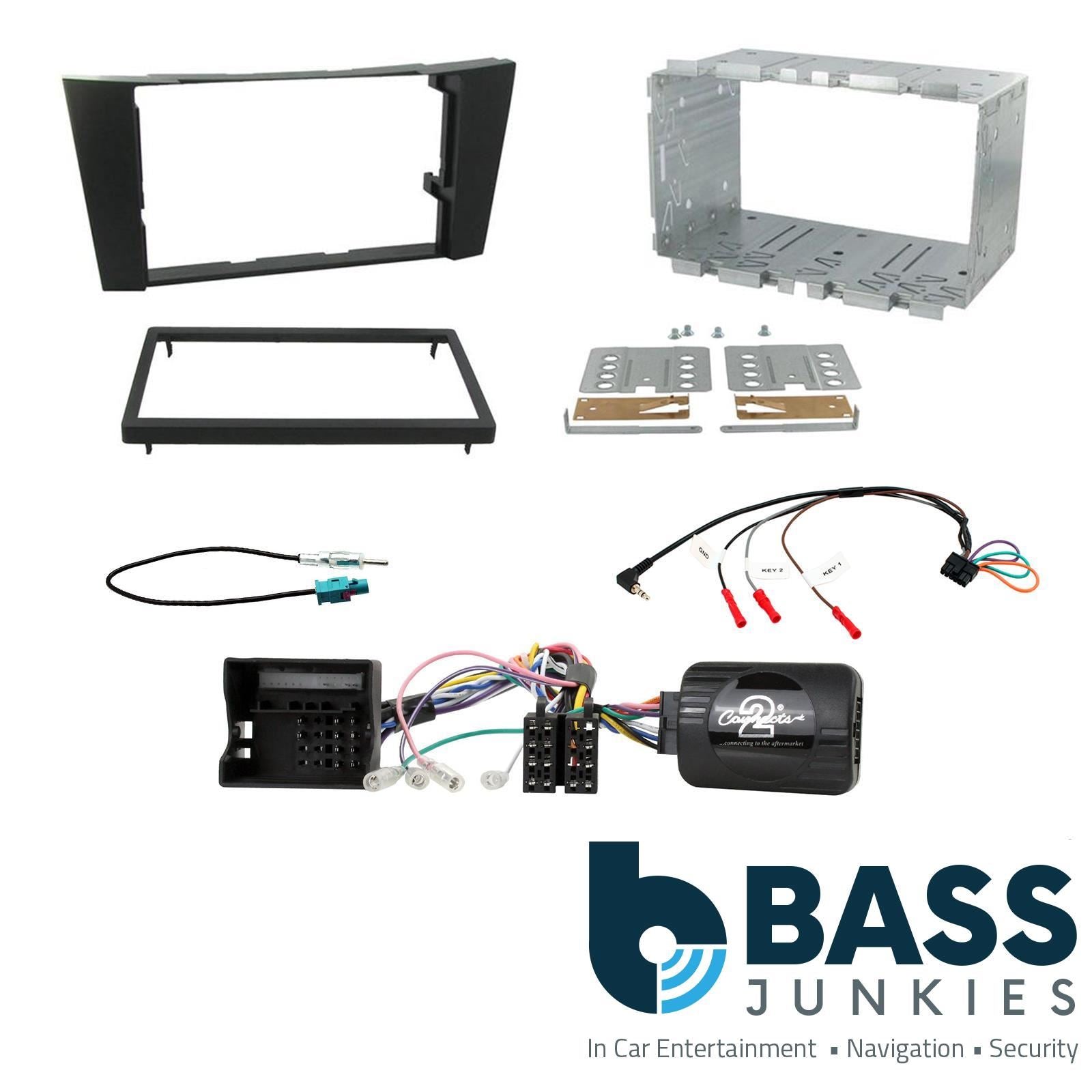 Connects2 Double Din Stereo fitting kit for Mercedes CLS 2005-2010 Vehicle Specific Stereo Screen Steering Controls Fitting Kit