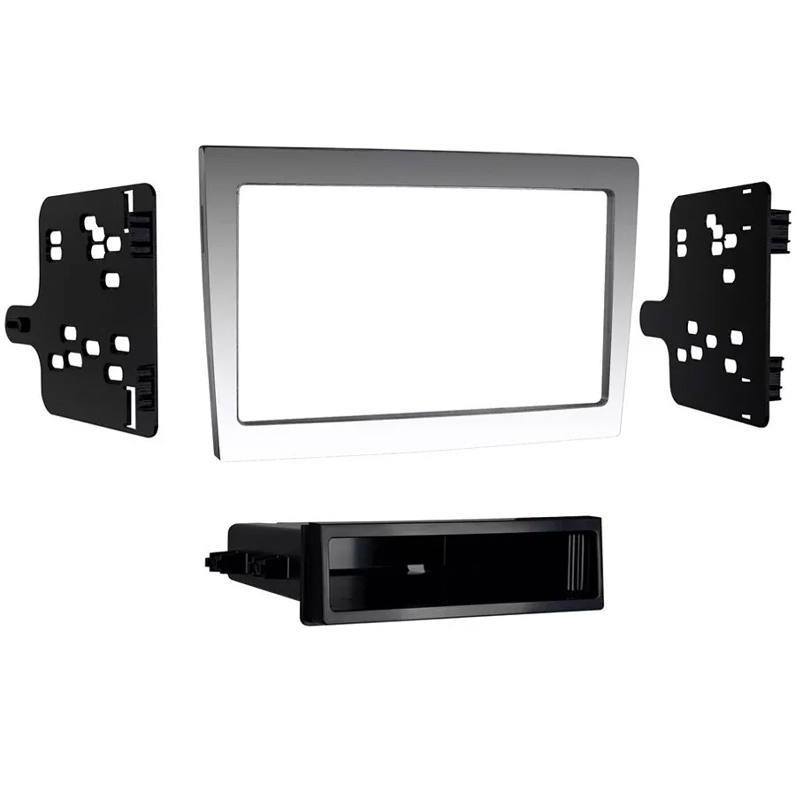 Porsche Boxster (987 Facelift) 2009-2012 Single/Double DIN SILVER Car Stereo Fascia Panel