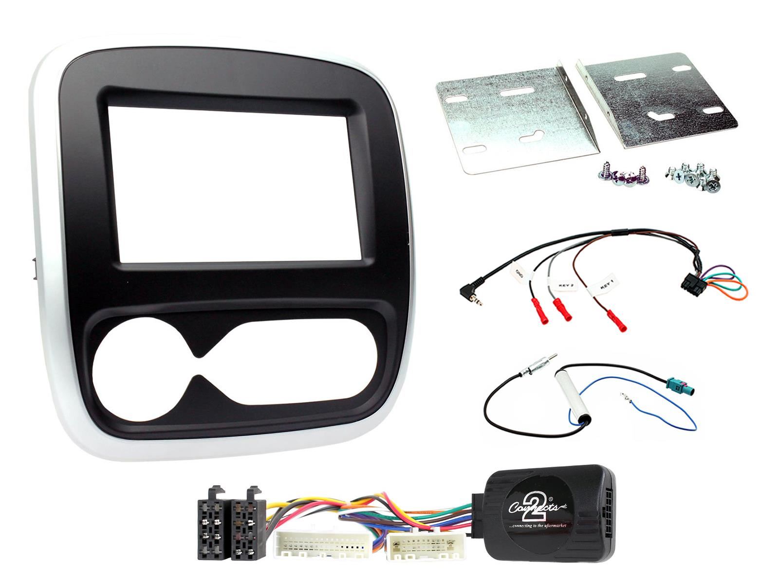 SONY 6.2" Screen Blutooth Double Din Stereo Fitting Kit + Steering Wheel Stalk Controls to fit Vauxhall Vivaro 2014- | Opel Vivaro 2014-
