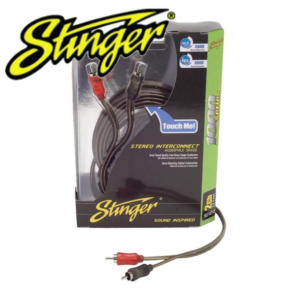 Stinger SI1220 1000 Series 6.10 Metre 20Ft 2 Channel Coaxial RCA Interconnect