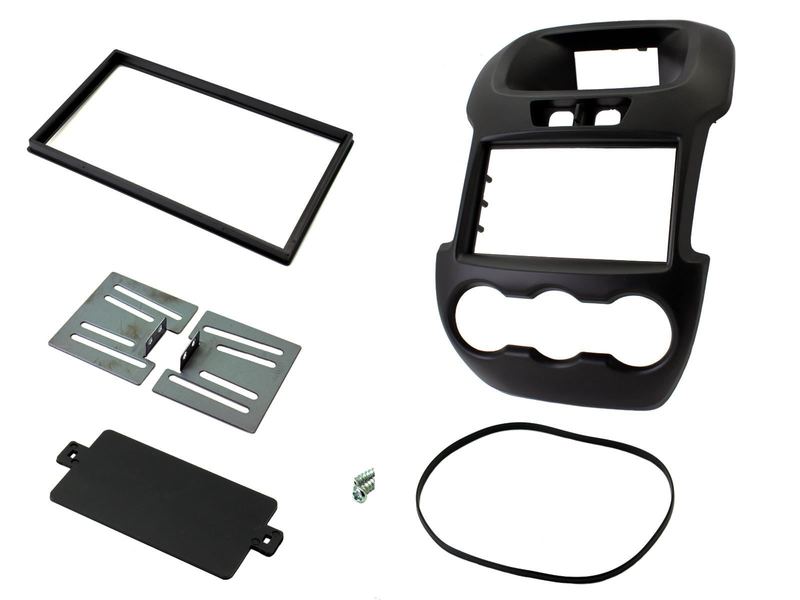 Grundig 6.8" Apple Android Double Din Stereo Fitting Kit + Steering Wheel Stalk Controls to fit Ford Ranger 2012-16