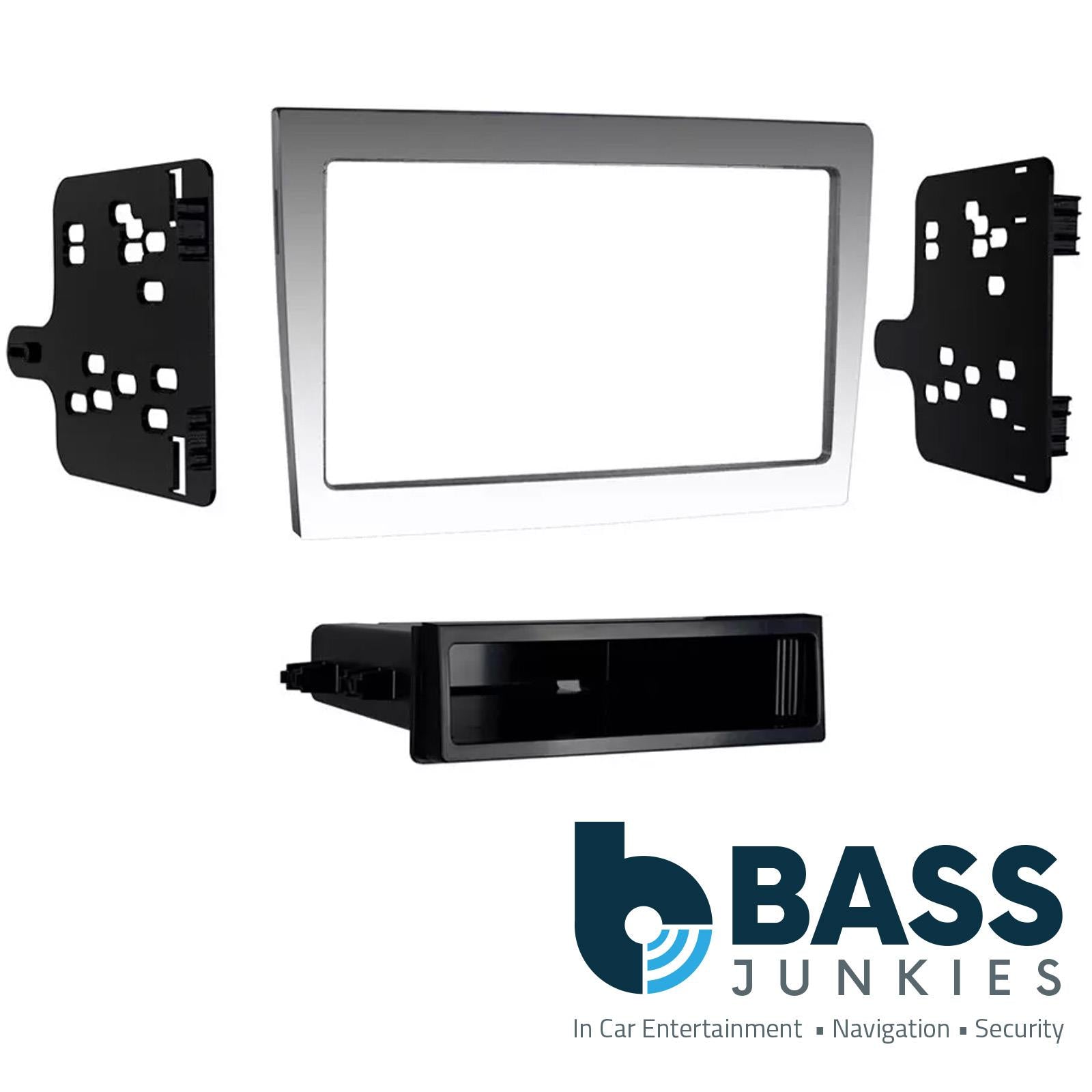 Porsche Boxster (987 Facelift) 2009-2012 Single/Double DIN SILVER Car Stereo Fascia Panel