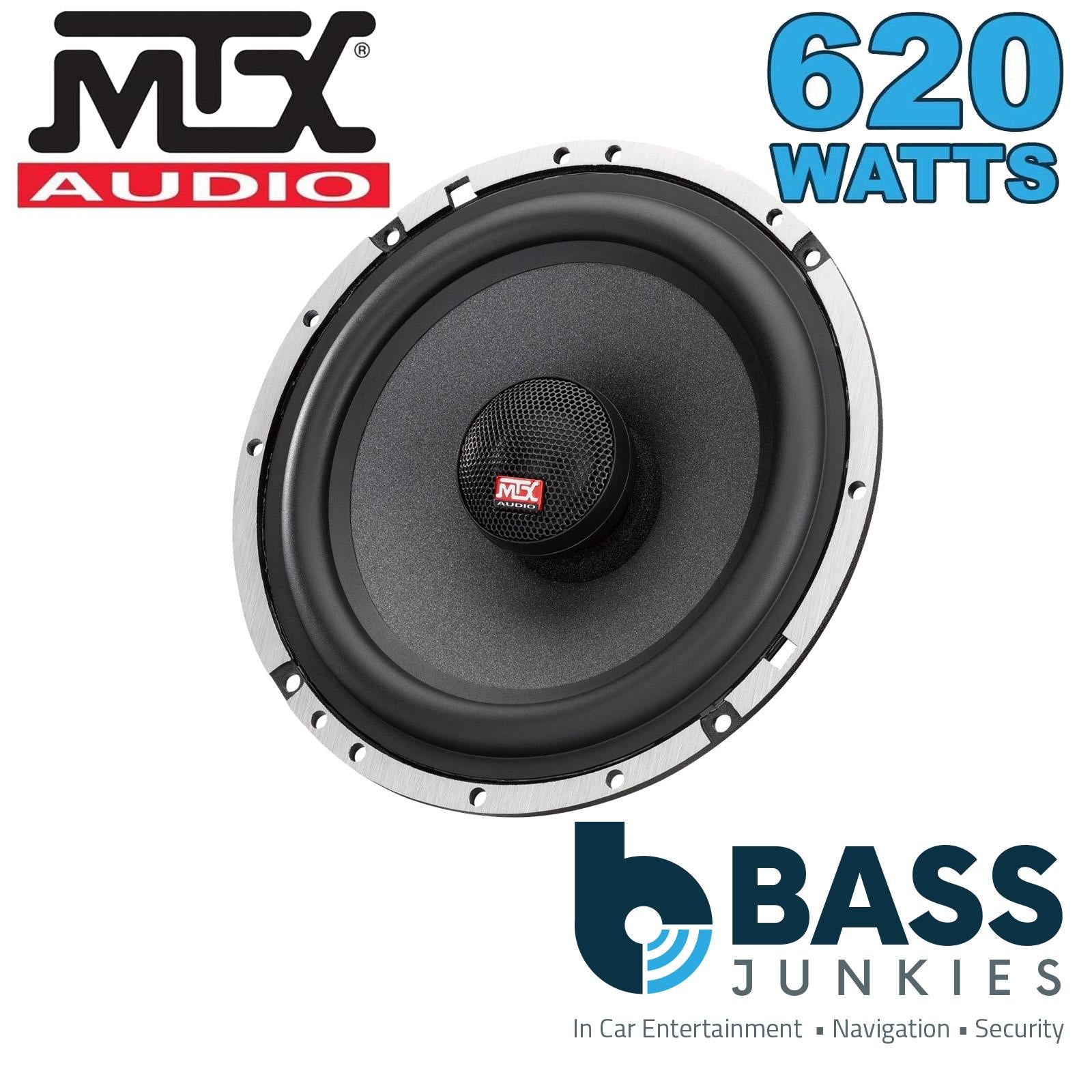 MTX TX665C - 620 Watts 6.5" 16.5cm 2 Way Coaxial Door Dash Shelf Car Speakers Pair