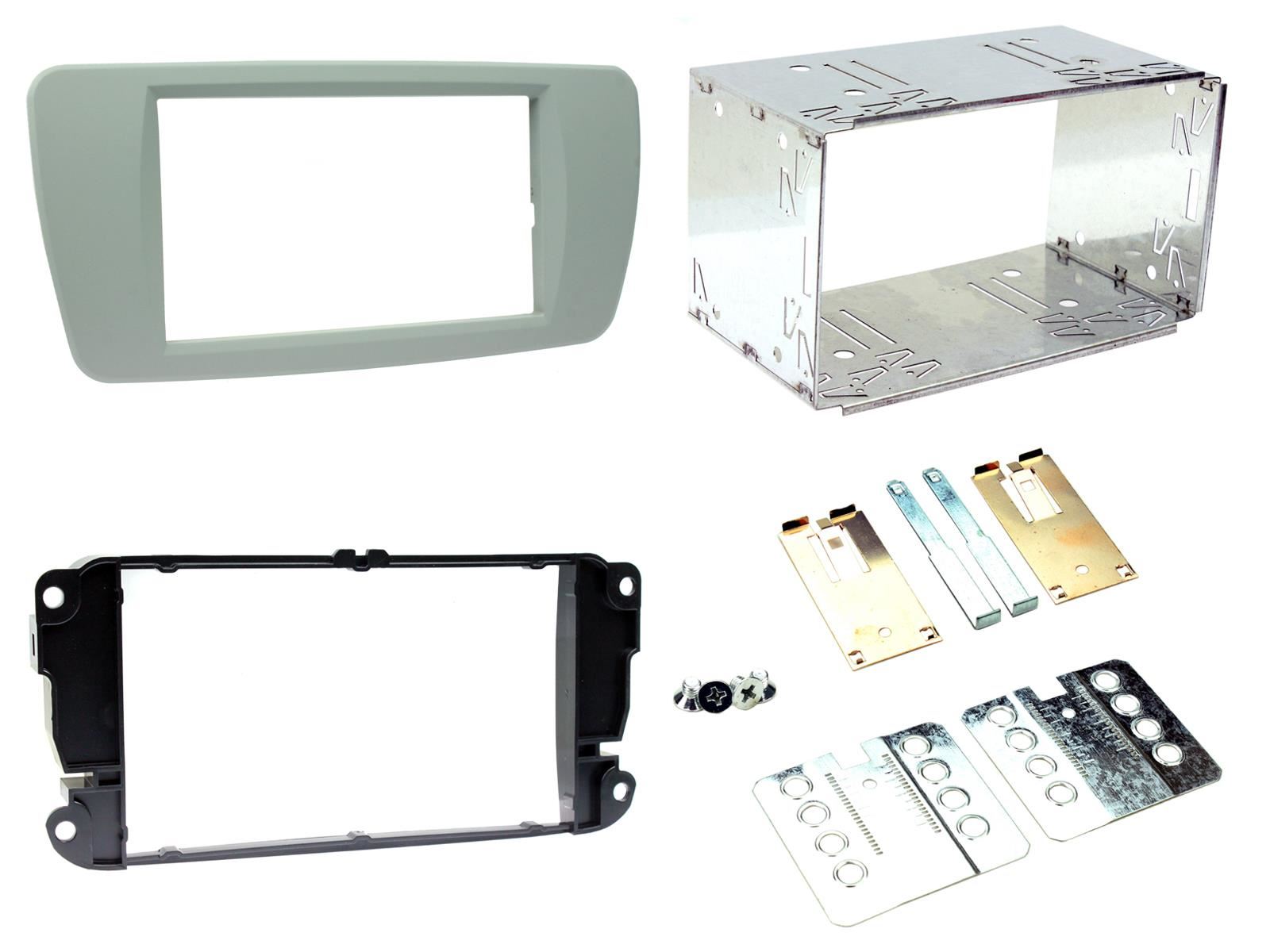 Grundig 6.8" Apple Android Double Din Stereo Fitting Kit + Steering Wheel Stalk Controls to fit Seat Ibiza 2008-14