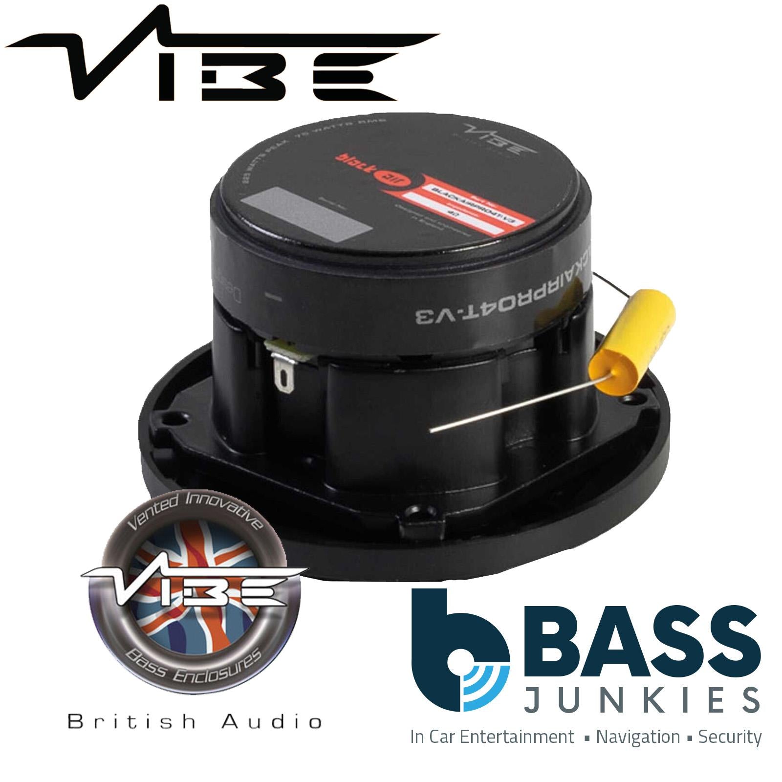 Vibe BLACKAIRPRO4T-V3 450 Watts BlackAir 4" Bullet Compression Car Tweeter PAIR