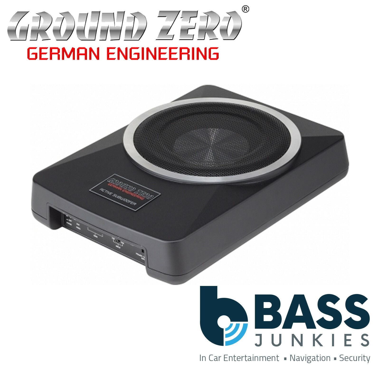 Ground Zero GZUB 1000XACTII - Active Flat 10" Underseat Bass Enclosure Car Subwoofer