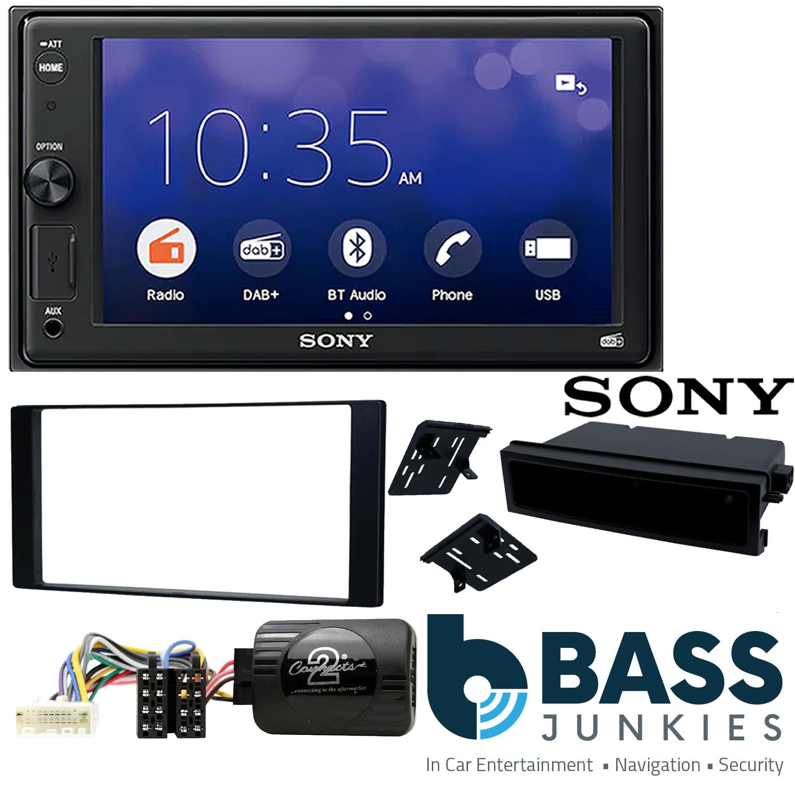 SONY XAV-1550D DAB+ Smart Bluetooth Car Radio + Stereo fitting kit + Steering Wheel Controls Loom for Subaru  impreza 2012-2015 | Subaru XV 2012-2015