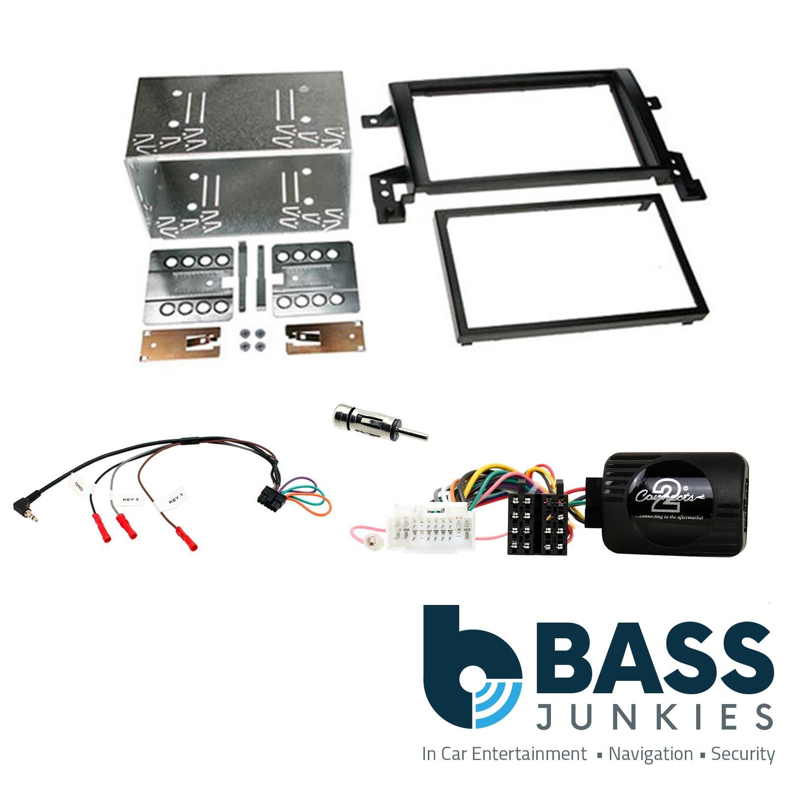 Connects2 CTKSZ01 -Suzuki Steering Wheel Inteki Grand Vitara 2005 - 2011 Double Din Fascia & Interface Installation Kit