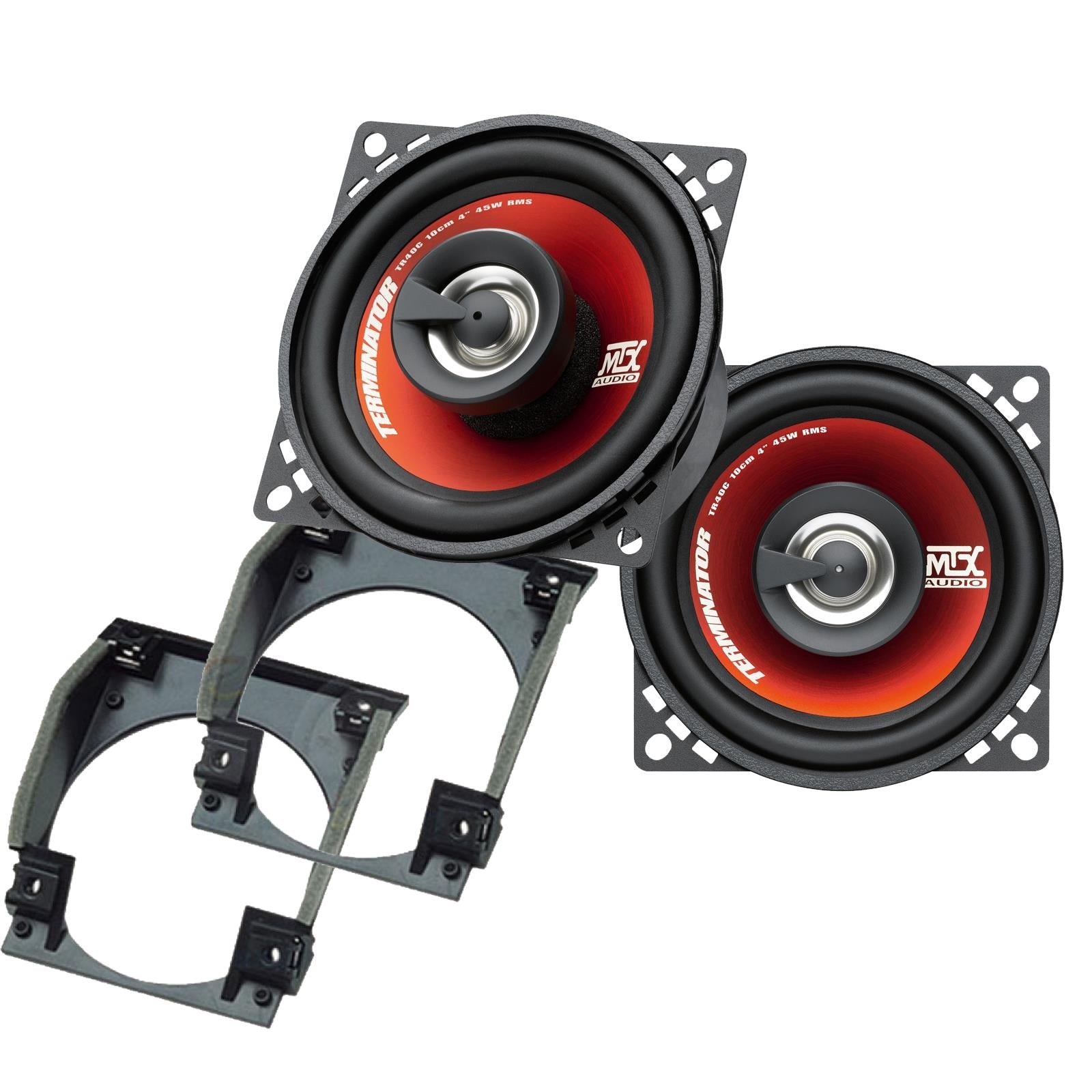 MTX TR40C 100mm/10cm/4" 2-Way Coaxial Car speakers (Per Pair Max 620|90 watts RMS) Fits Renault Twingo 1993-00