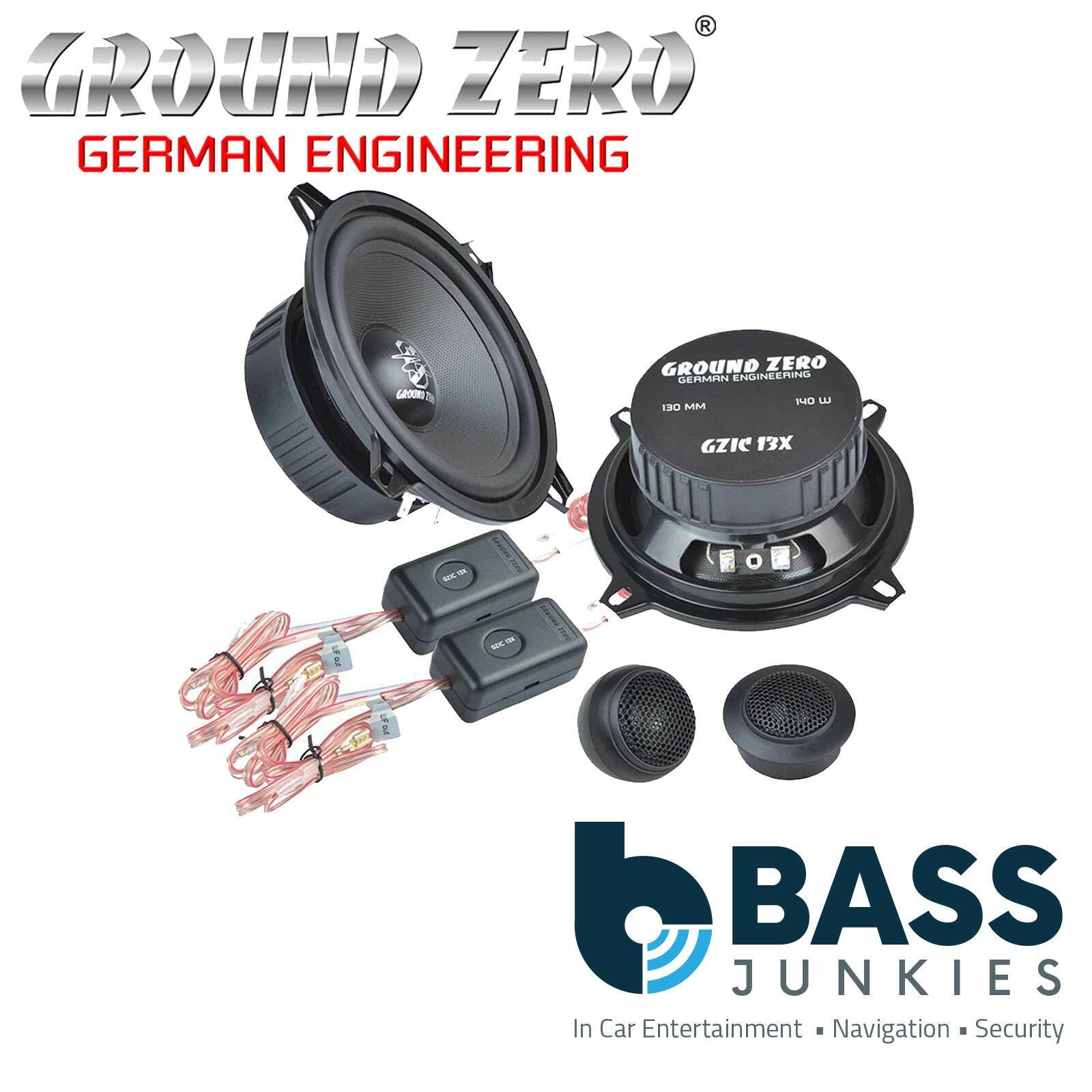 Ground Zero GZIC 13X - 5.25" Inch 13cm 140 Watts 2-Way Component Car Speakers