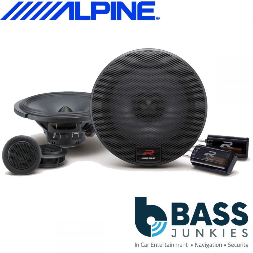 Alpine R-Series R-S65C 6.5" 16.5cm 300 Watts 2 Way Component Speakers (Pair)