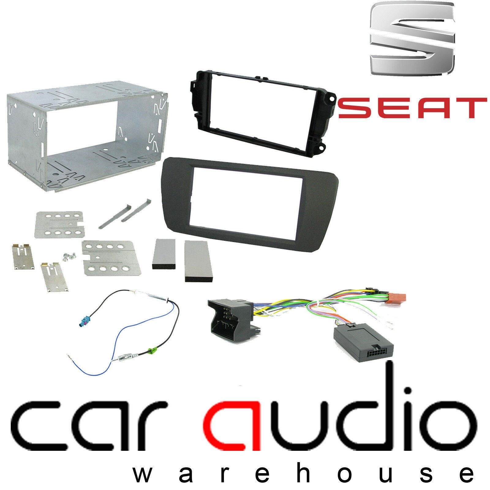 Connects2 CTKST01 - Seat Ibiza 2008 - 2014 Double Din Fascia & Steering Wheel Interface Installation Kit