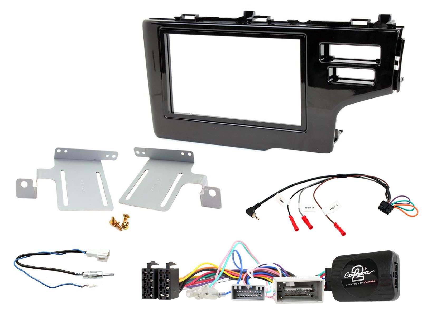 SONY 6.2" Screen Blutooth Double Din Stereo Fitting Kit + Steering Wheel Stalk Controls to fit Honda Fit 2015- | Honda Jazz 2014-