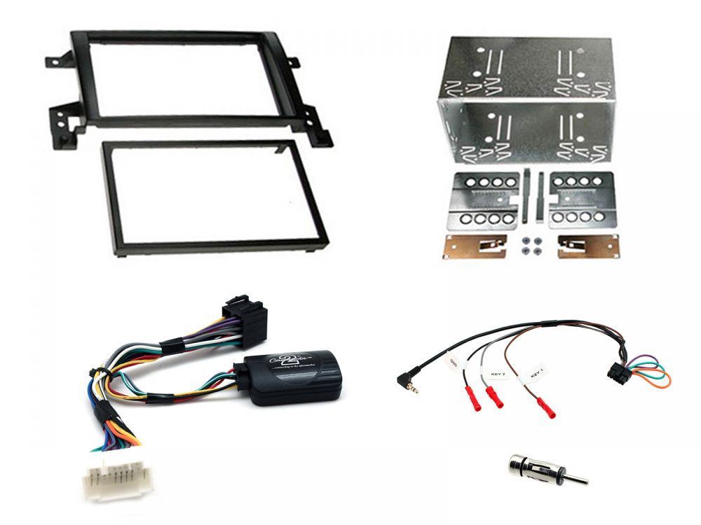 Connects2 CTKSZ01 -Suzuki Steering Wheel Inteki Grand Vitara 2005 - 2011 Double Din Fascia & Interface Installation Kit