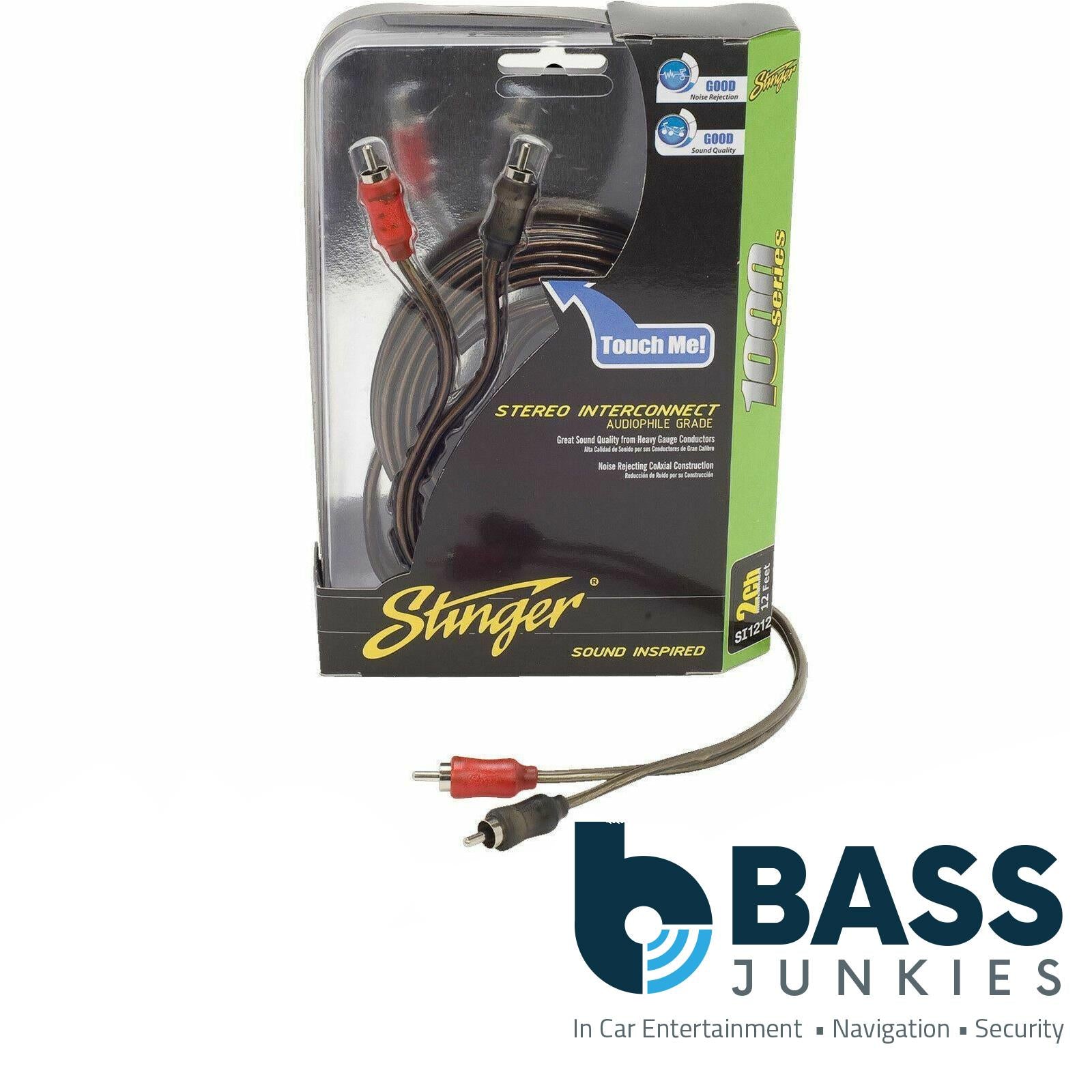Stinger SI1212 1000 Series 3.66 Metre 12Ft 2 Channel Car Stereo Coaxial RCA