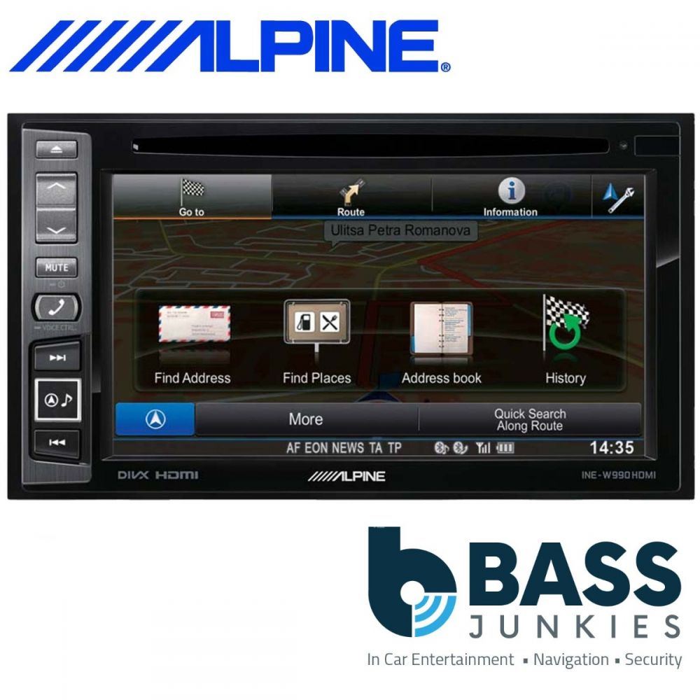 Alpine INE-W990HDMI - 6.1" Sat Nav Navigation Handsfree Bluetooth DVD CD MP3 USB iPod iPhone HDMI Touchscreen Car Stereo