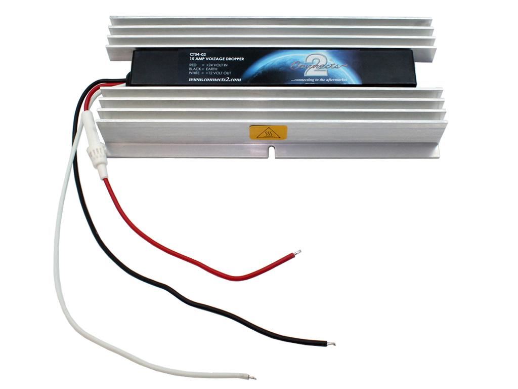 Connects2 CT54-02 - 15 AMP 24V to 12V Voltage Dropper for Commercial Trucks Tractor HGV JCB