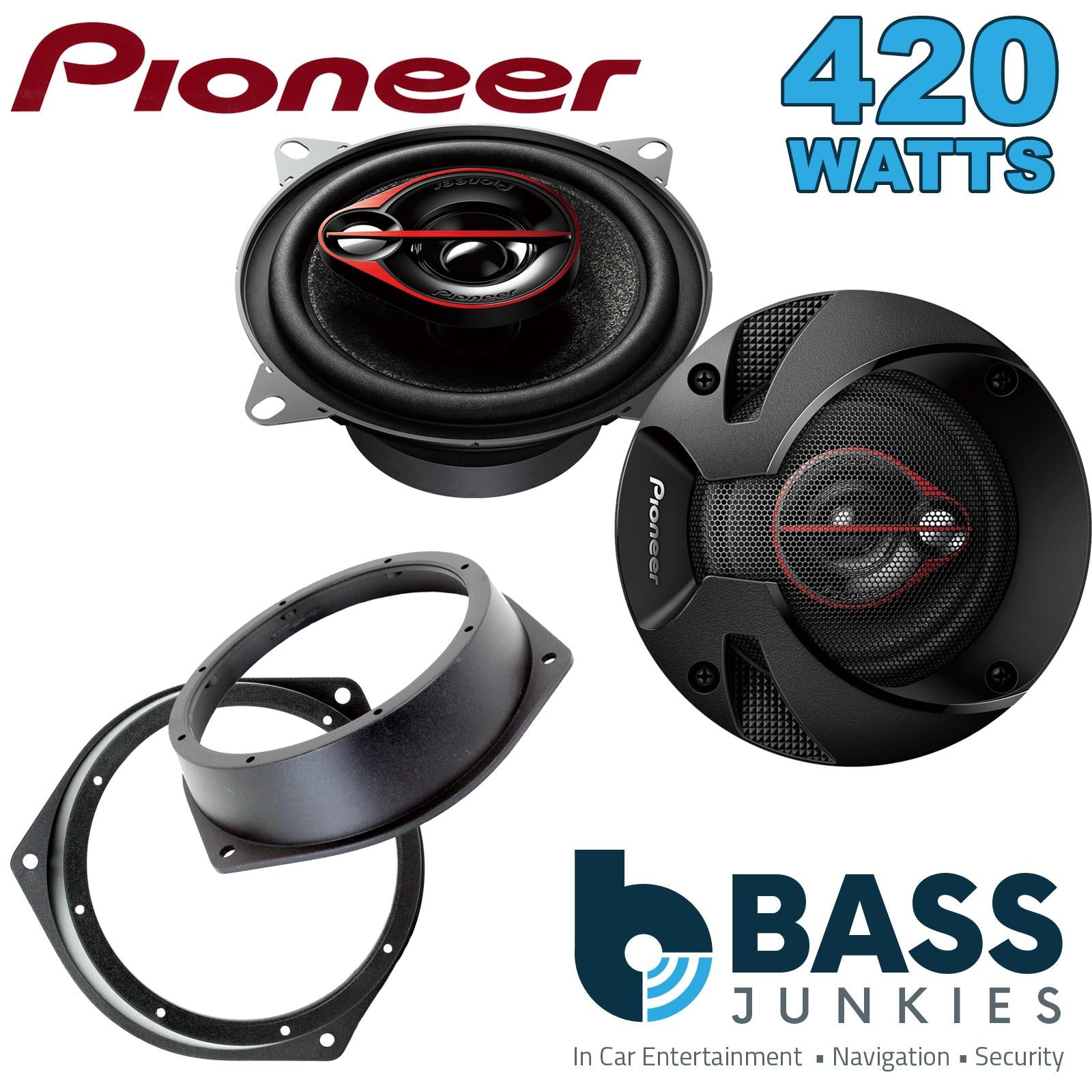 Pionner TS-R1051S 100mm/10cm/4" 3 Way Coaxial Car speakers (Per Pair Max 420|60 watts RMS) Fits Vauxhall Vectra 1995-02 | Astra 98-04 | Omega 94-03 | Zafira 99-05 | Vivaro 01-14