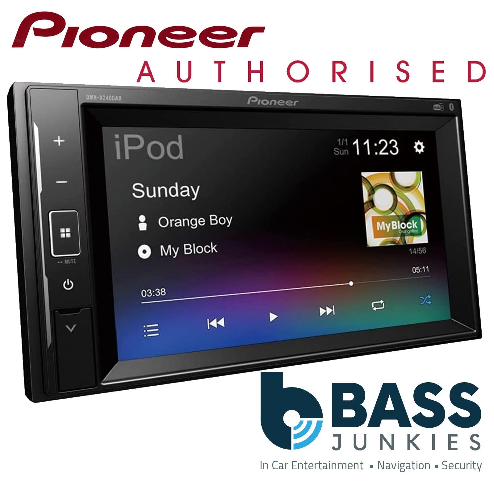 Pioneer DMH-A240DAB 6.2" Mechless 2-DIN Bluetooth MP3 DAB+ USB Touch Screen