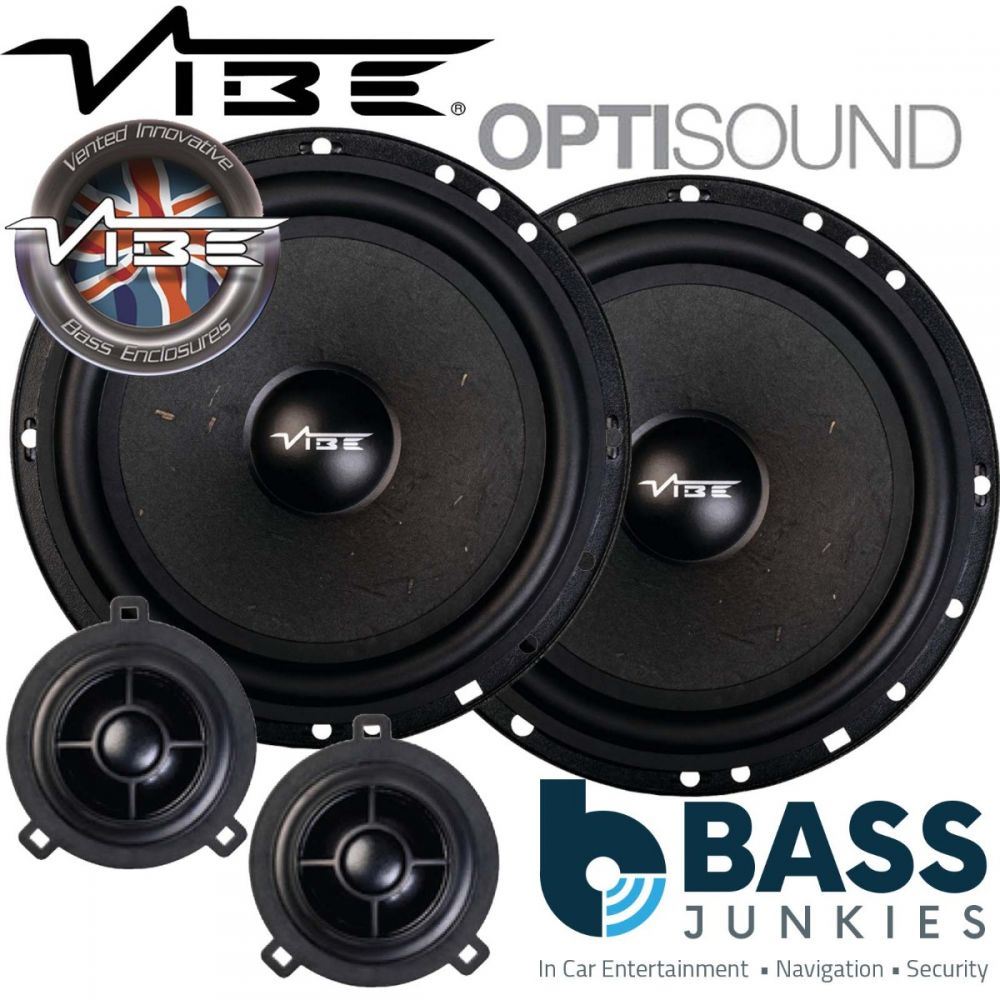 Vibe OPTISOUNDGOLF6F-V4 - VW Golf MK6 MK7  2 Way 6.5" 720 Watts a Pair Custom Front Door Speaker Upgrade Component Kit