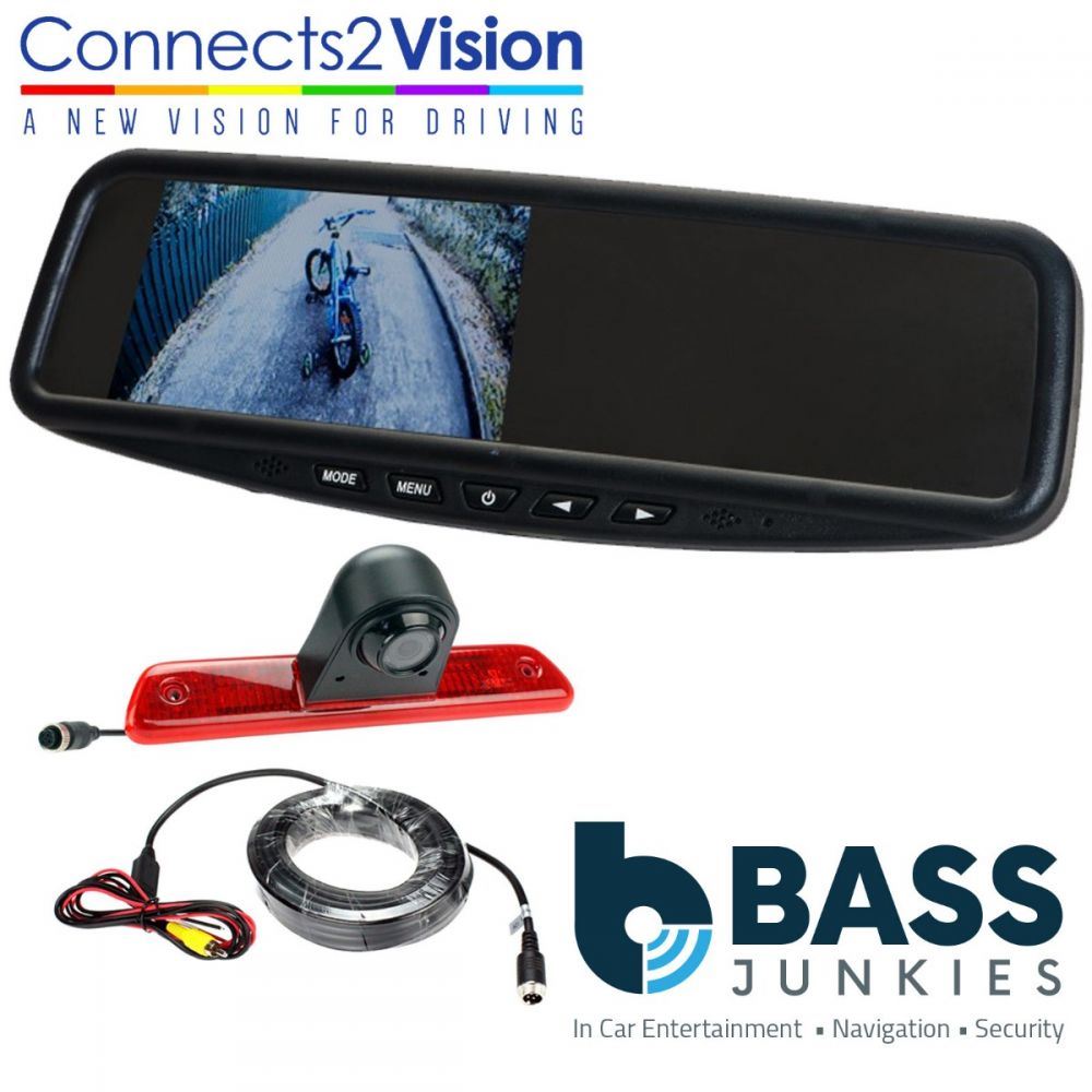 Connects2 CAM-FT4 Fiat Scudo 2007 - 2011 Rear Brake Light Reversing Camera & 4.3" Mirror Screen