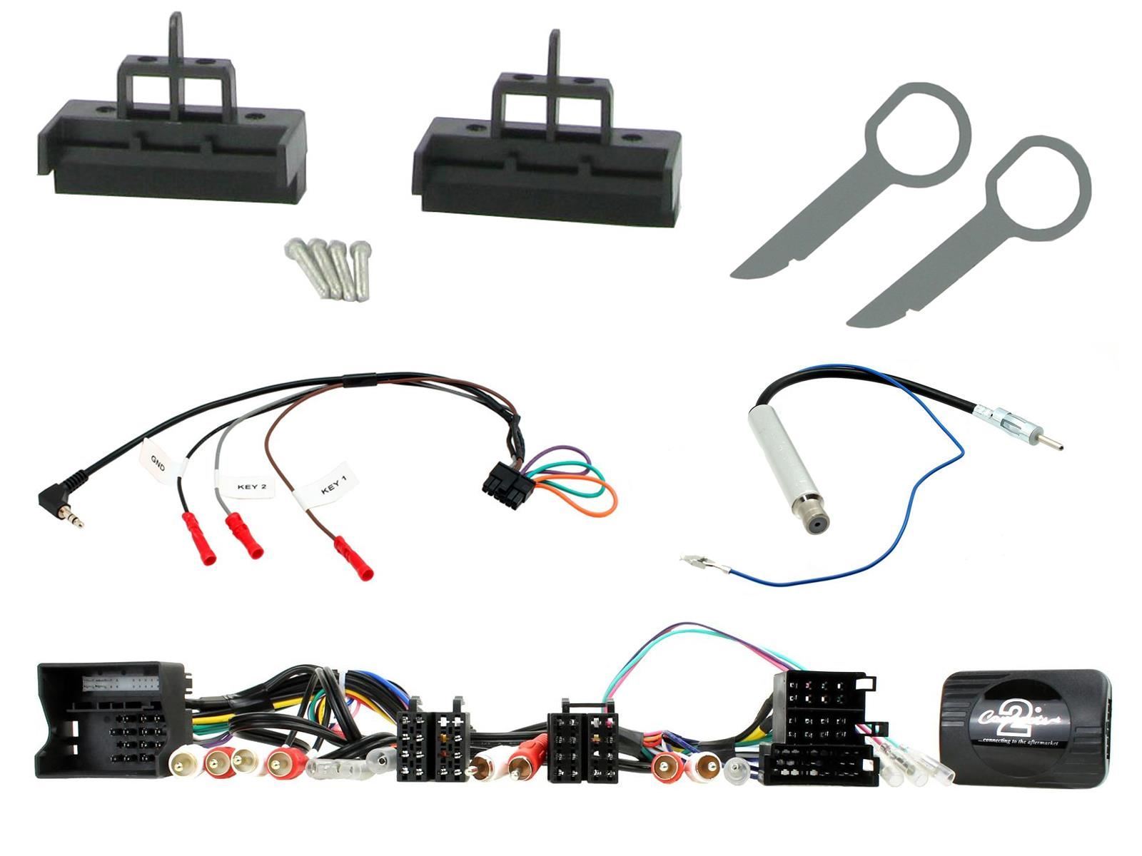 Single Din Stereo Fitting Kit + Steering Wheel Stalk Controls to fit Audi A2 1999-05 | Audi A3 1999-00 | Audi A4 1999-01 | Audi A6 1997-01