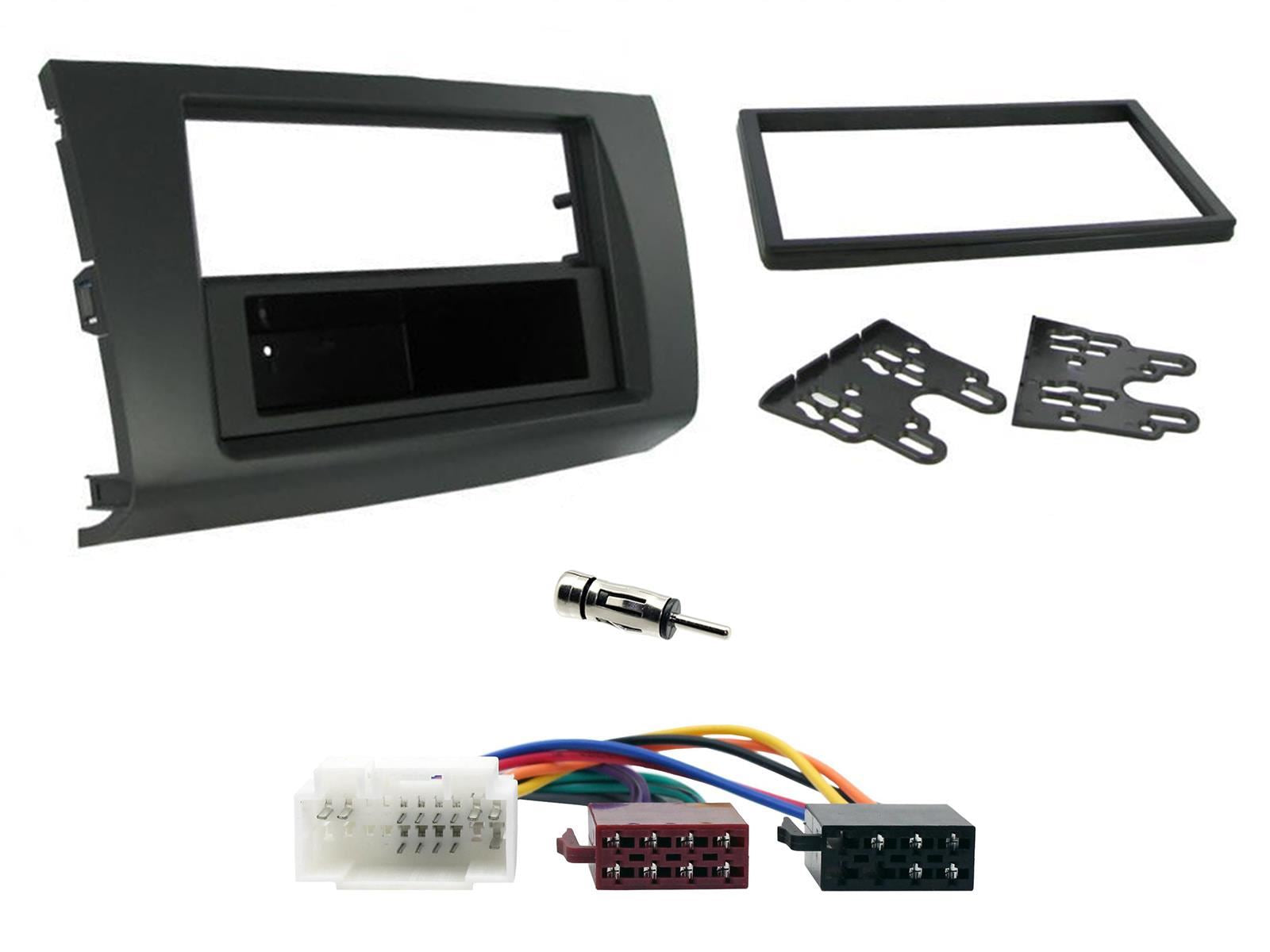 Single Din Stereo Fitting Kit + Steering Wheel Stalk Controls to fit Suzuki Swift 2005-10