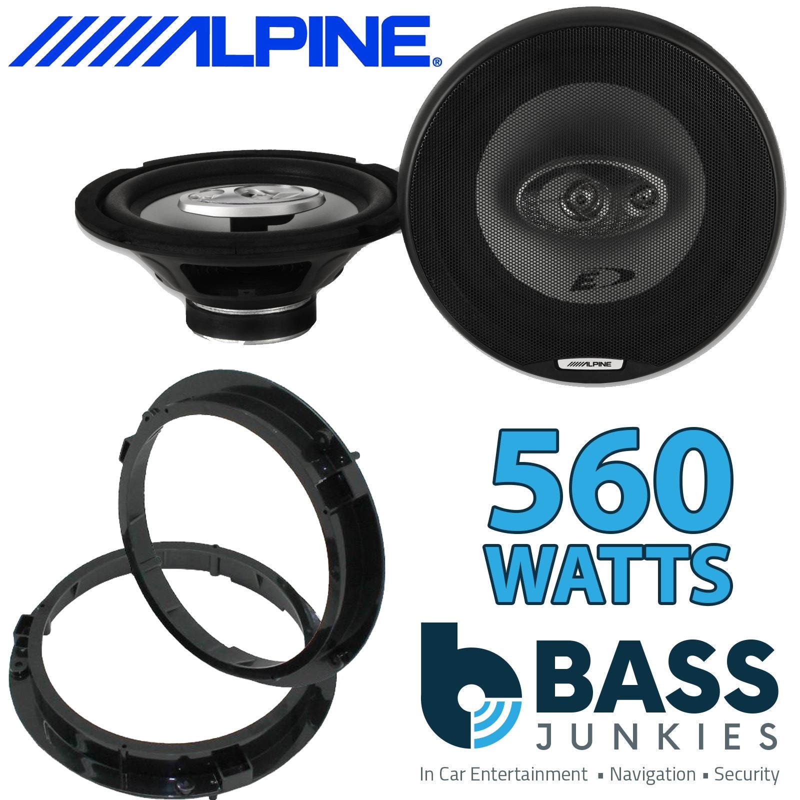 Alpine SXE-2035S 8" 8inch Speakers 560w 200mm/20cm Fits Audi A1 2010-17