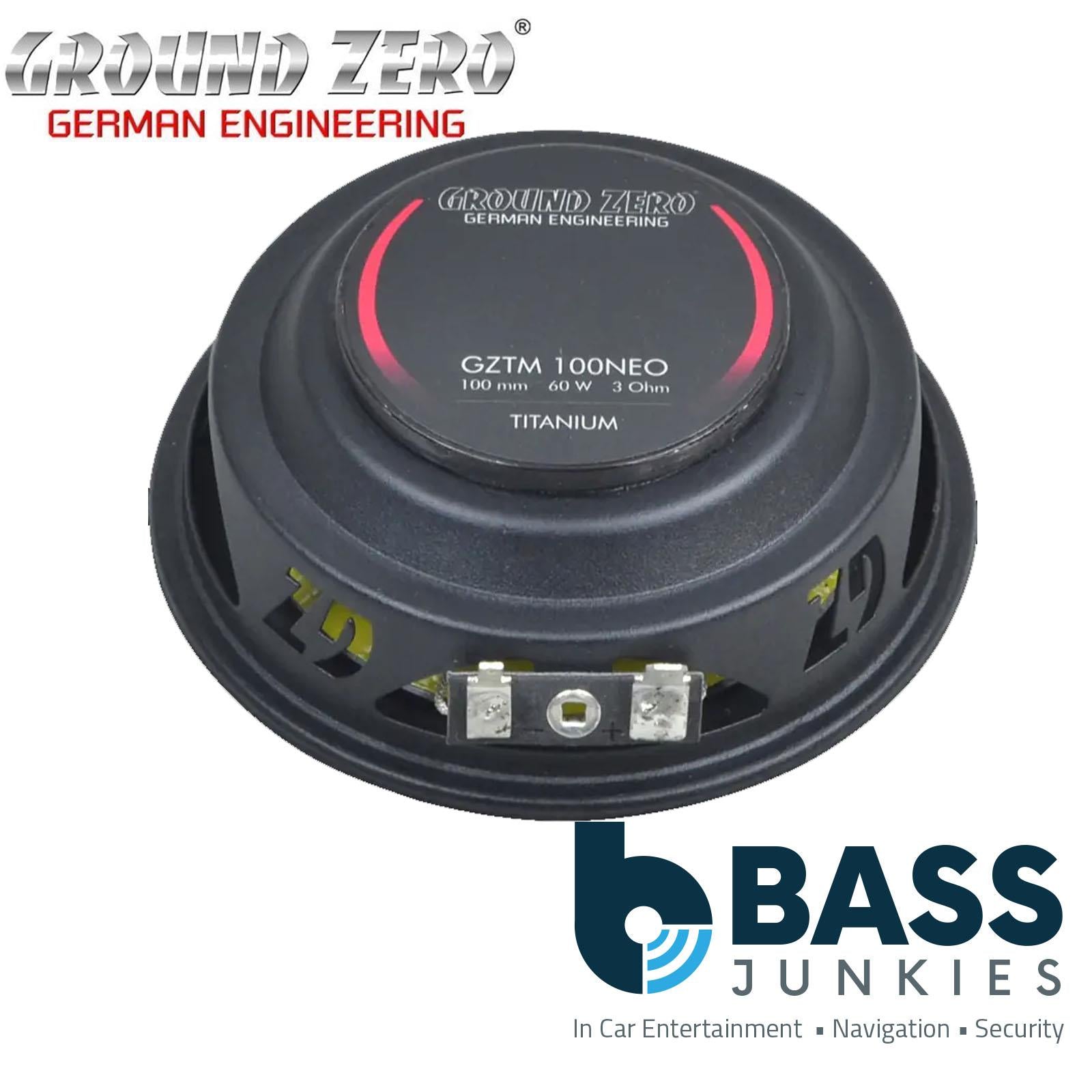 Ground Zero GZTM 100NEO - 4" 10cm 40 WRMS Midrange Car Speaker