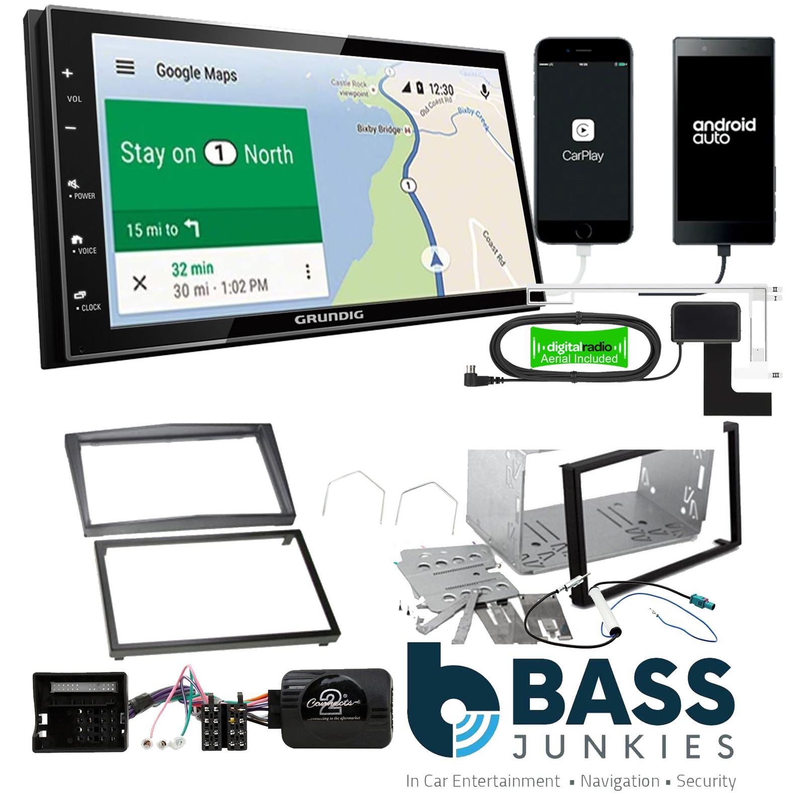 Grundig GX-3800 Double Din + Fitting Kit - to fit Vauxhall Antara 2006-10