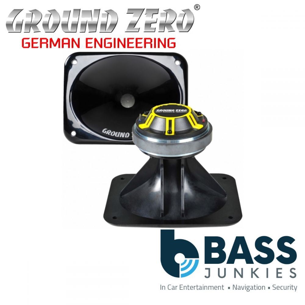Ground Zero GZCT 5000SPL-B -  8" x 5.9" Inch ( 20 x 15 cm ) 180 Watts Car Compression Horn Tweeter - Single