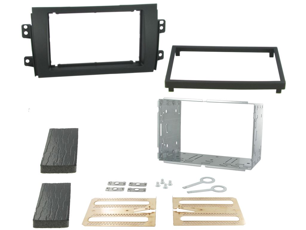 Grundig 6.8" Apple Android Double Din Stereo Fitting Kit + Steering Wheel Stalk Controls to fit Suzuki SX4 2006-14