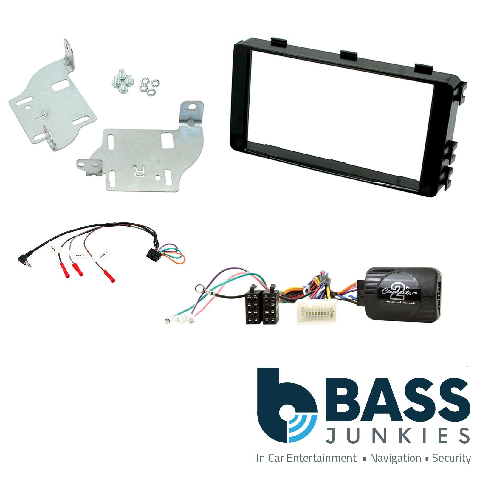 Connects2 CTKMT09 - Mitsubishi Outlander 2013 Onwards Double Din Fascia & Steering Wheel Interface Installation Kit