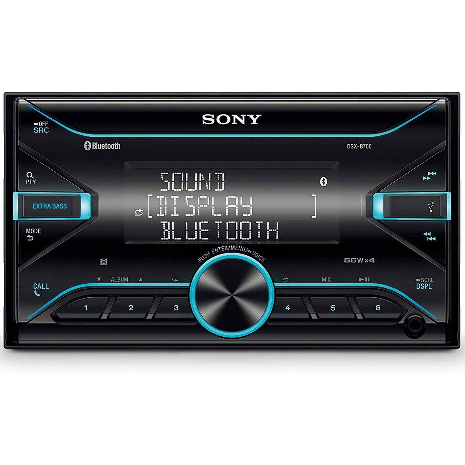 Sony DSX-B700 Bluetooth MP3 USB AUX 4 x 55W Double Din Car Stereo Radio Player + Connects2 Double Din + Steering Wheel Controls fits Mitsubishi L200 2012-15