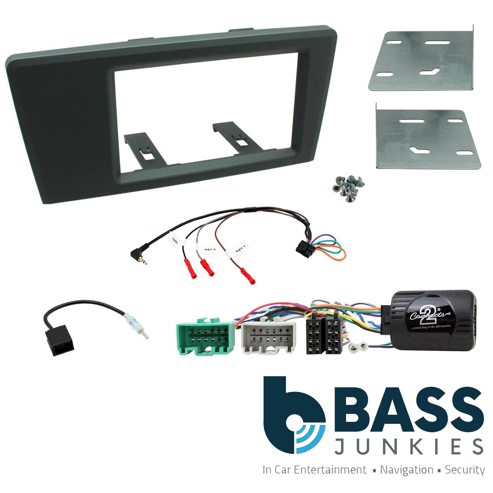 Connects2 CTKVL01 - Volvo S40 2000 - 2004 Double Din Fascia & Steering Wheel Interface Installation Kit