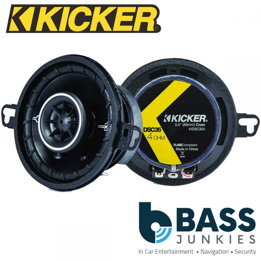 Kicker DSC3504 - 3.5" 89mm 80 Watts 2 Way Coaxial Top Dash Car Speakers