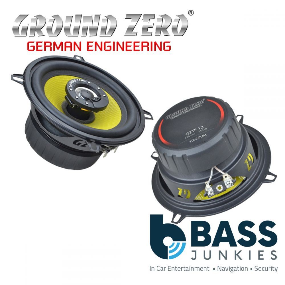 Ground Zero GZTF 13 - 5.25" 13cm 110 Watts 3-Ohm 2-Way Coaxial Car Speakers