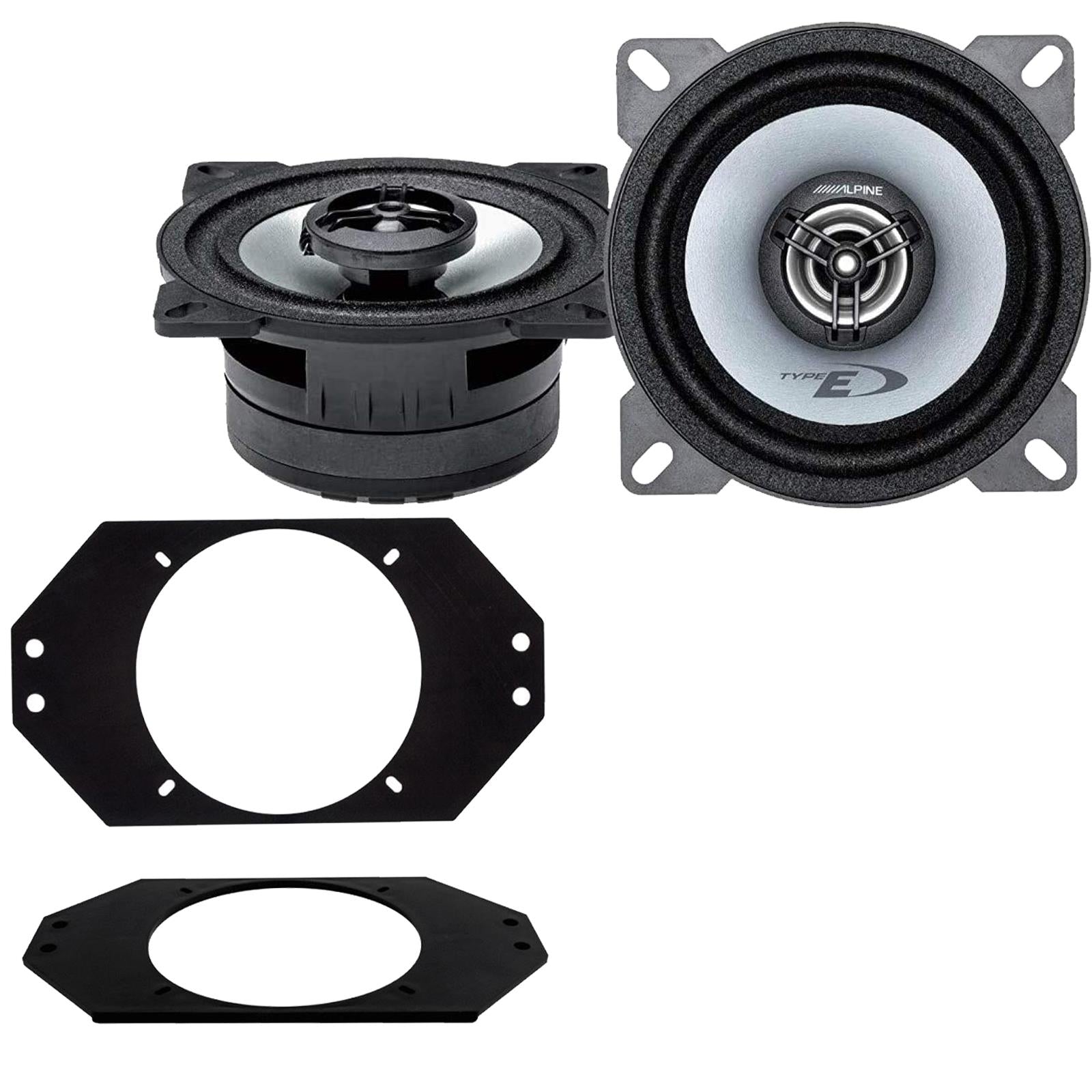 Alpine SXE-1025S 100mm/10cm/4" 2-Way Coaxial Car speakers (Per Pair Max 360|50 watts RMS) Fits Jeep Wrangler 1997-06