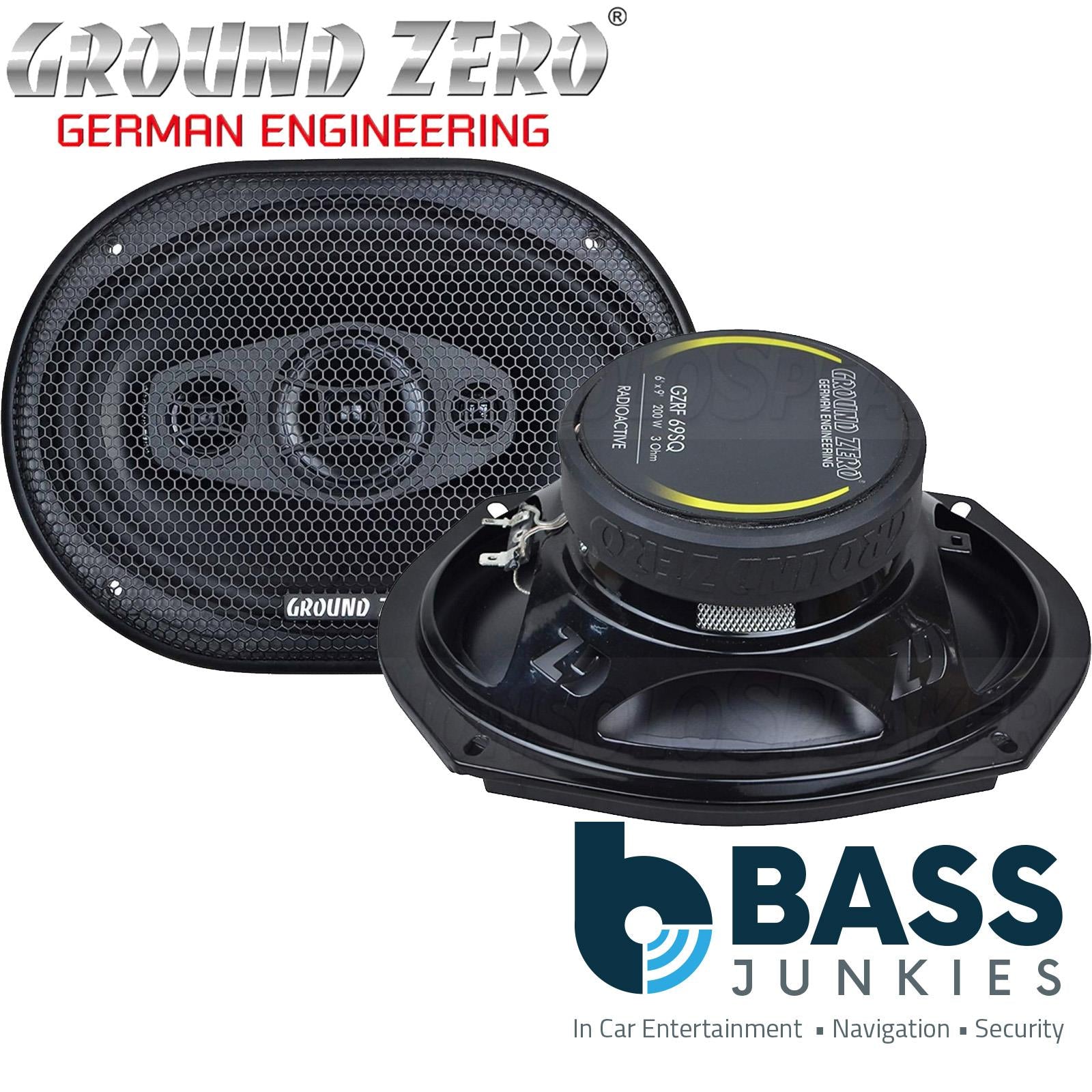 Ground Zero GZRF 69SQ - 400 Watts  6×9″ 3-Way Coaxial Parcel Shelf Car Speakers