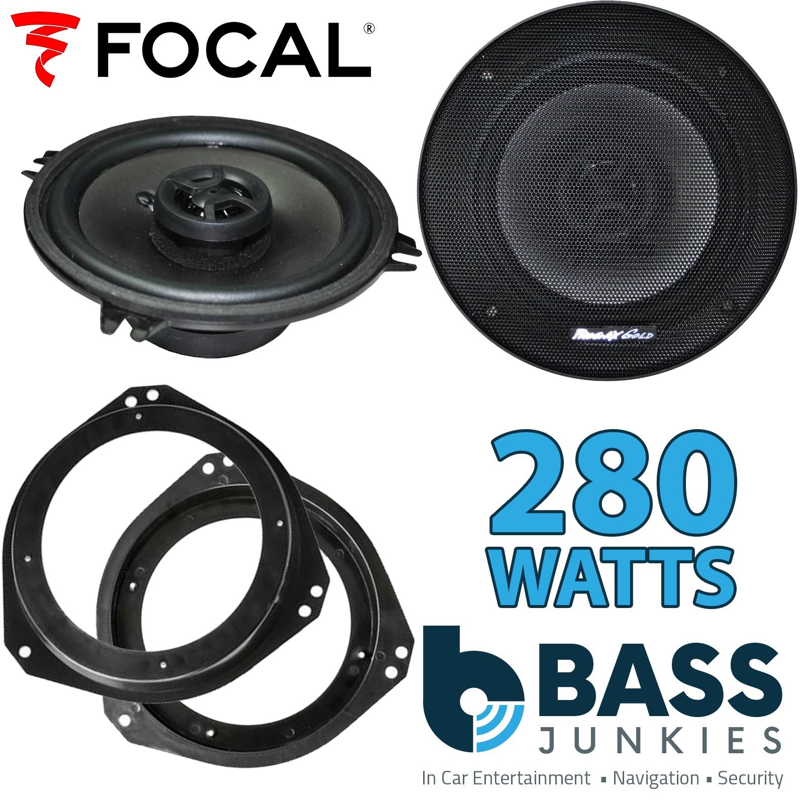 Phoenix Gold Z5CX 2-Way 130mm/13cm/5.25" Coaxial Speakers (Per Pair 280 Watts) Fits Vauxhall Corsa 1993-06 | Tigra 94-00 | Vivaro 01-14