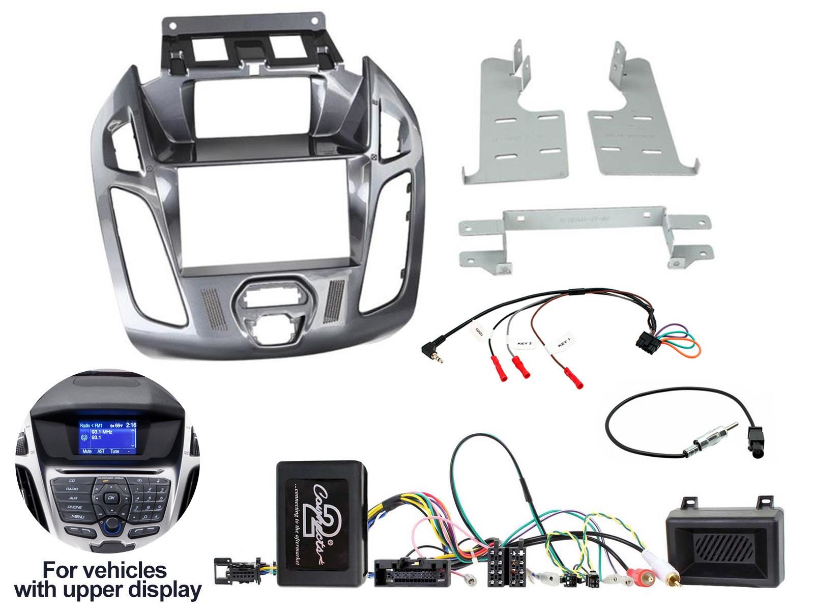 Connects2 Double Din Stereo fitting kit for Ford Transit-Connect 2013-2021 Vehicle Specific Stereo Screen Steering Controls Fitting Kit