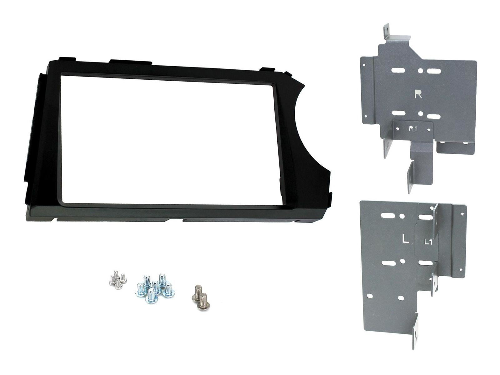 Grundig 6.8" Apple Android Double Din Stereo Fitting Kit + Steering Wheel Stalk Controls to fit SsangYong Korando-Sport 10-13