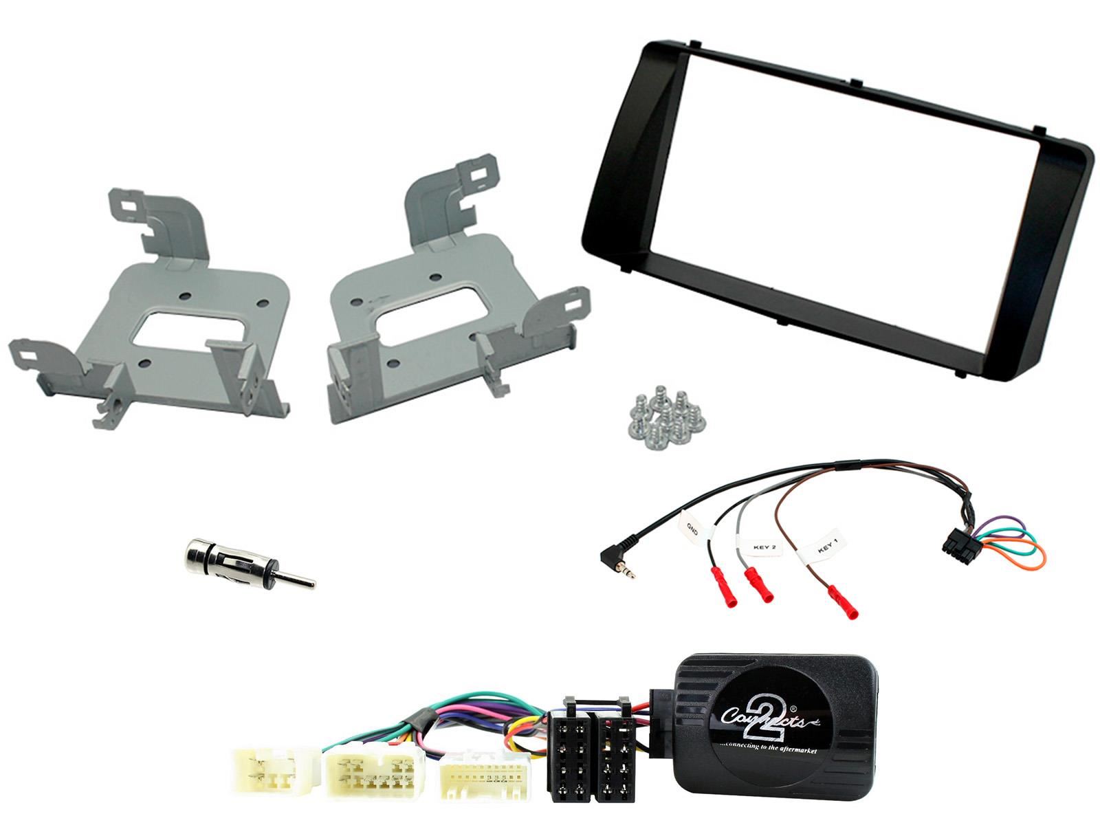 Connects2 CTKTY13 - Toyota Corolla E120/E130 2003 - 2008 Double Din Fascia & Steering Wheel Interface Installation Kit