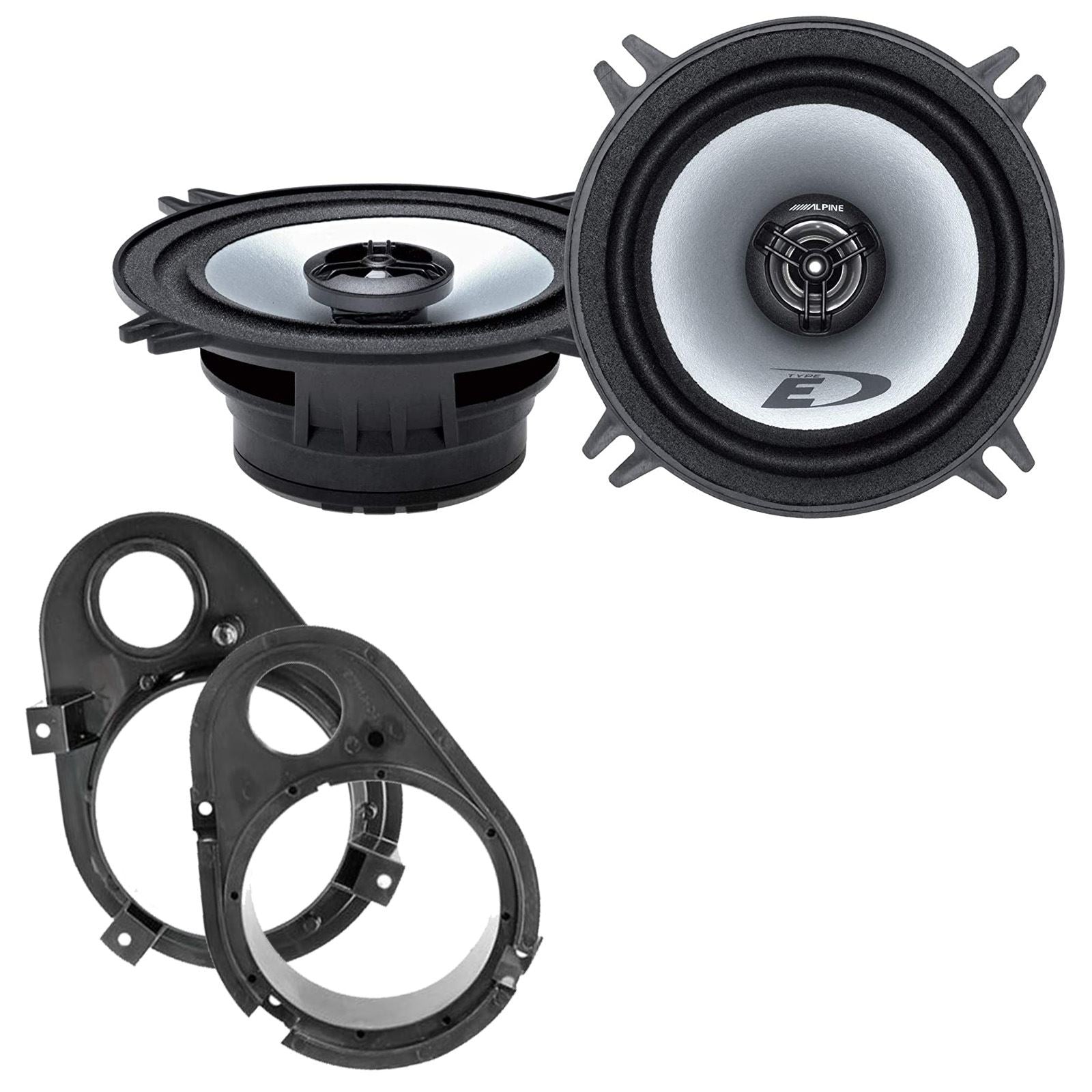 Alpine SXE-1325S 2-Way 130mm/13cm/5.25" Coaxial Speakers (Per Pair 400 Watts) Fits Ford Escort 1990-00 | Orion 90-93