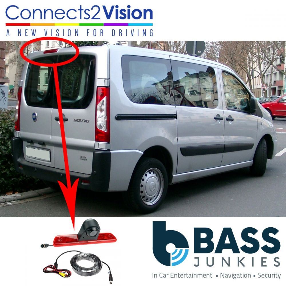 Fiat Scudo 2007 - 2011 Rear View Brake Light Reversing Camera & 5" Screen Kit