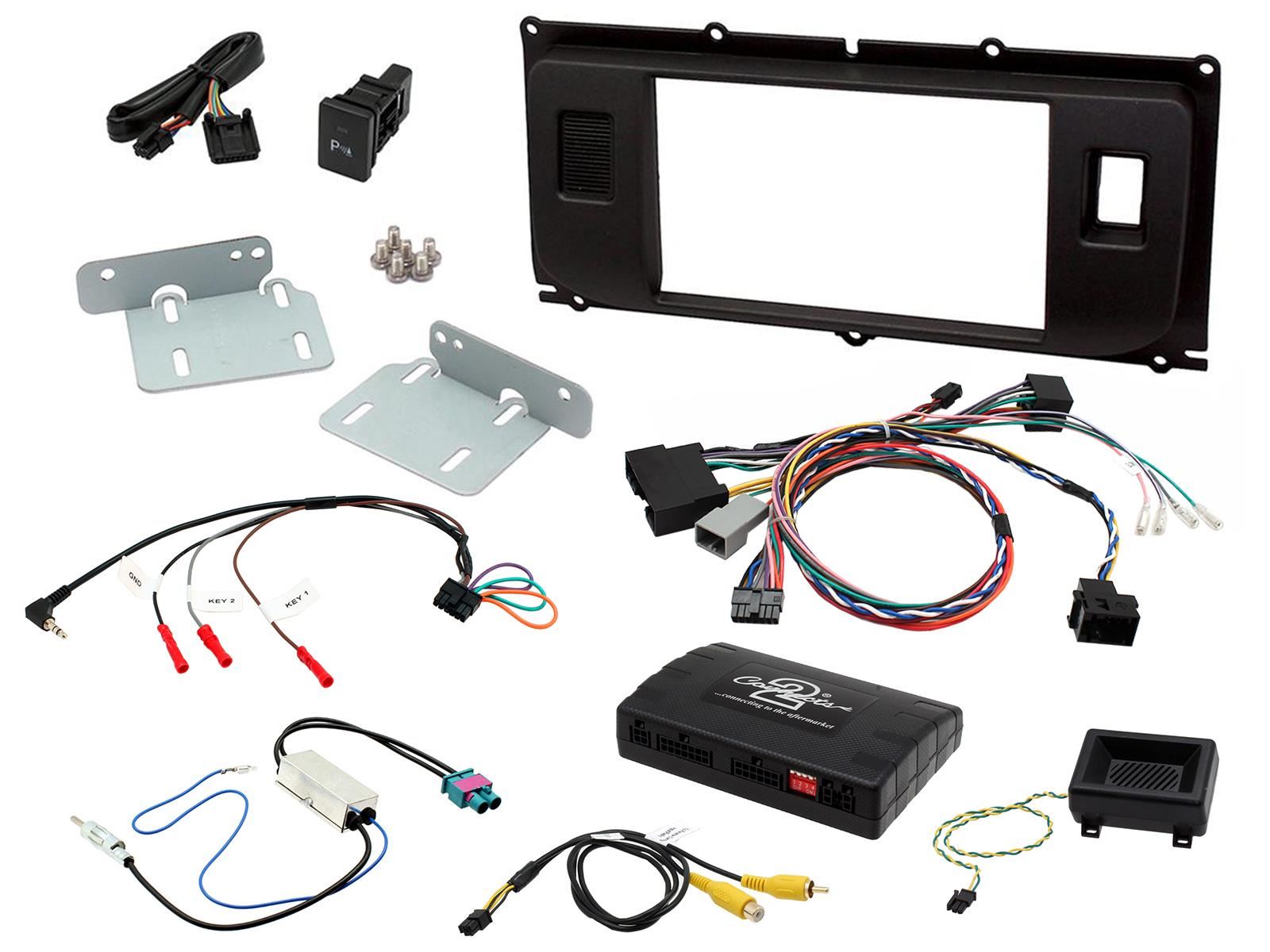 SONY 6.2" Screen Blutooth Double Din Stereo Fitting Kit + Steering Wheel Stalk Controls to fit Land Rover Evoque 11-14