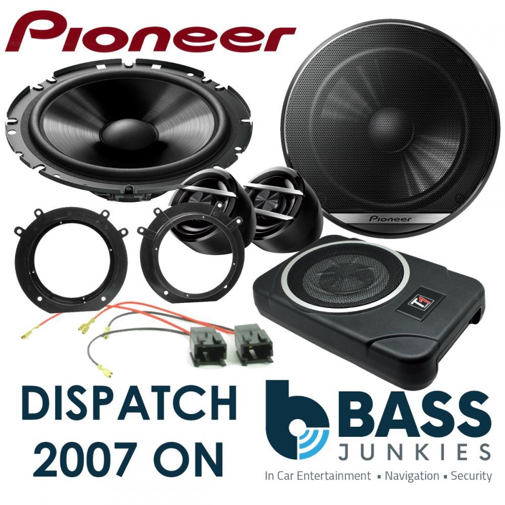 Citroen Dispatch 2007 On Pioneer Front Car Speakers & 900W Underseat Sub Kit