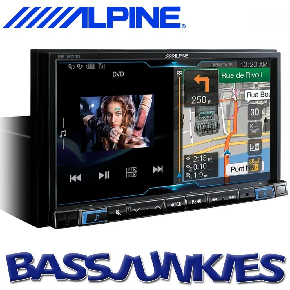 Alpine INE-W710D - 7" Bluetooth USB Aux HDMI DAB Sat Nav Apple Carplay Android Auto Mechless Car Stereo Radio & Alpine Reverse Camera