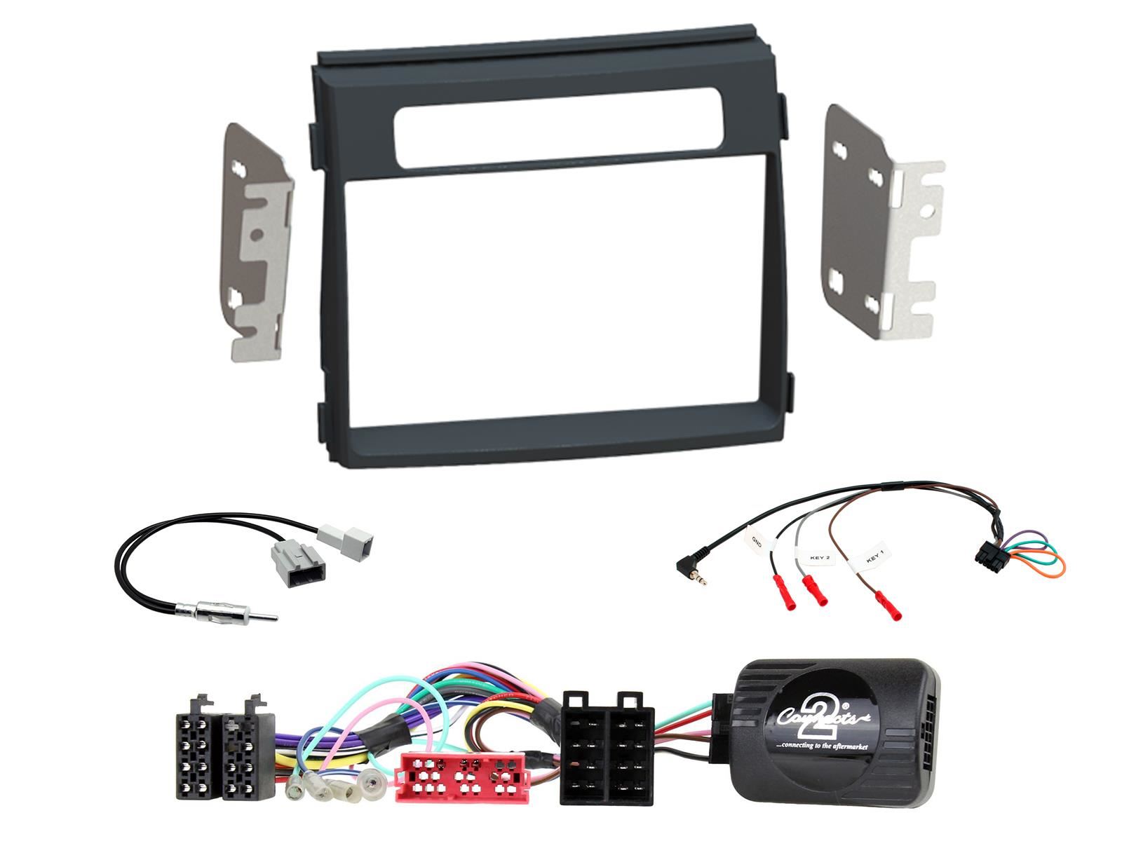 Grundig 6.8" Apple Android Double Din Stereo Fitting Kit + Steering Wheel Stalk Controls to fit Kia Soul 2012-14